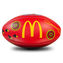 Sherrin AFL Kangaroo Leather Official SDNR Sir Doug Nicholls Round AFL Indigenous Game Ball - Red - new