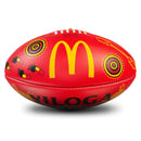 Sherrin AFL Kangaroo Leather Official SDNR Sir Doug Nicholls Round AFL Indigenous Game Ball - Red - new