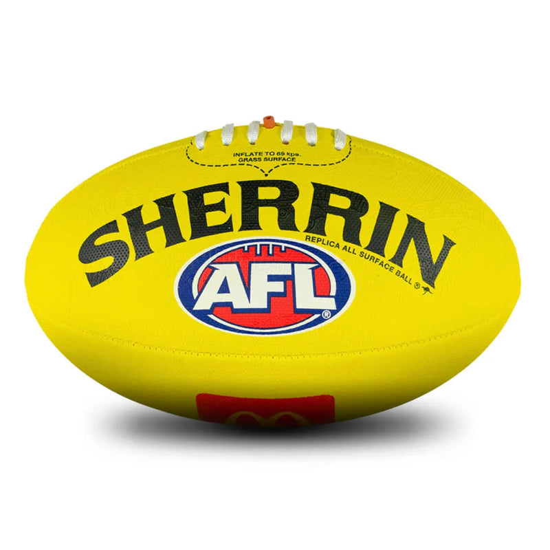 Sherrin AFL Synthetic Ball Size 1 - Yellow - new