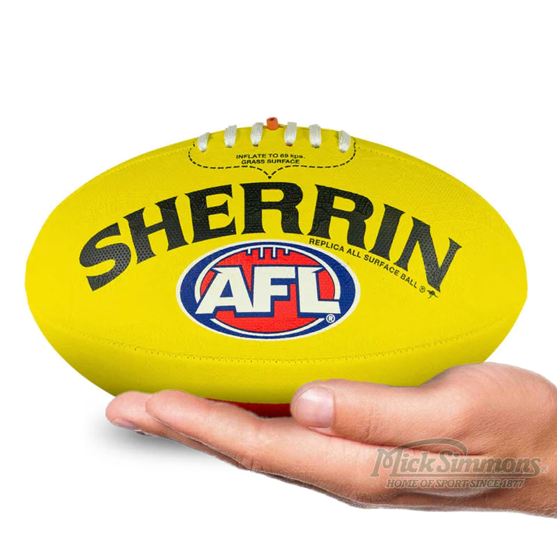 Sherrin AFL Synthetic Ball Size 1 - Yellow - new