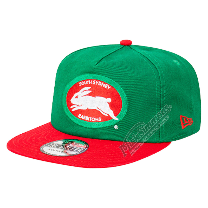 South Sydney Rabbitohs Official GOLFER Retro Flat Cap Snapback Heritage Classic NRL Rugby League By New Era - new