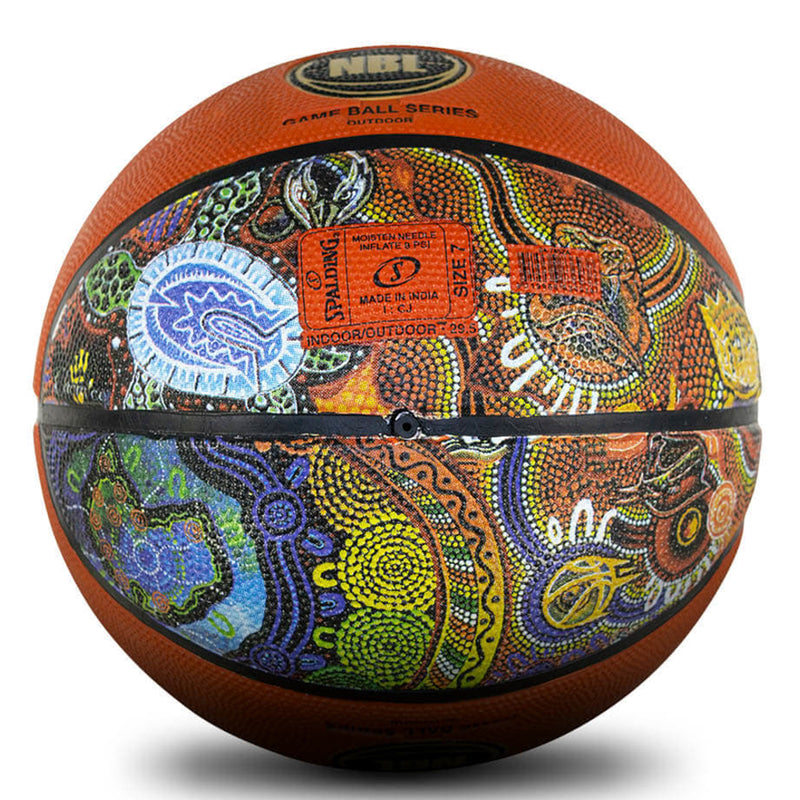 Spalding NBL Indigenous Outdoor Basketball Orange - Size 7 - new