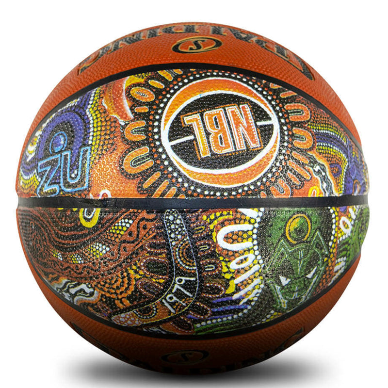 Spalding NBL Indigenous Outdoor Basketball Orange - Size 7 - new