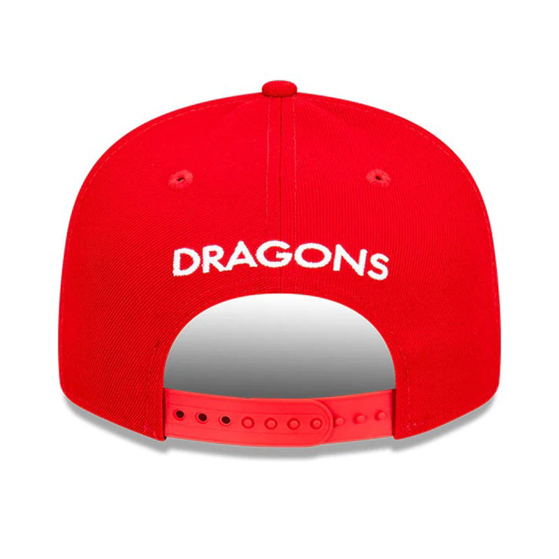 St George-Illawara Dragons NRL Official Team Colours Cap with Grey Undervisor 9FIFTY Snapback by New Era - new