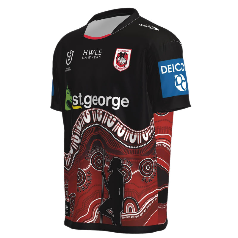 St. George Illawarra Dragons 2023 Indigenous Men's Jersey NRL Rugby League - new