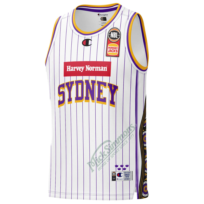 Sydney Kings 2023/24 Authentic Crew Neck Mens Away Jersey NBL Basketball by Champion - new