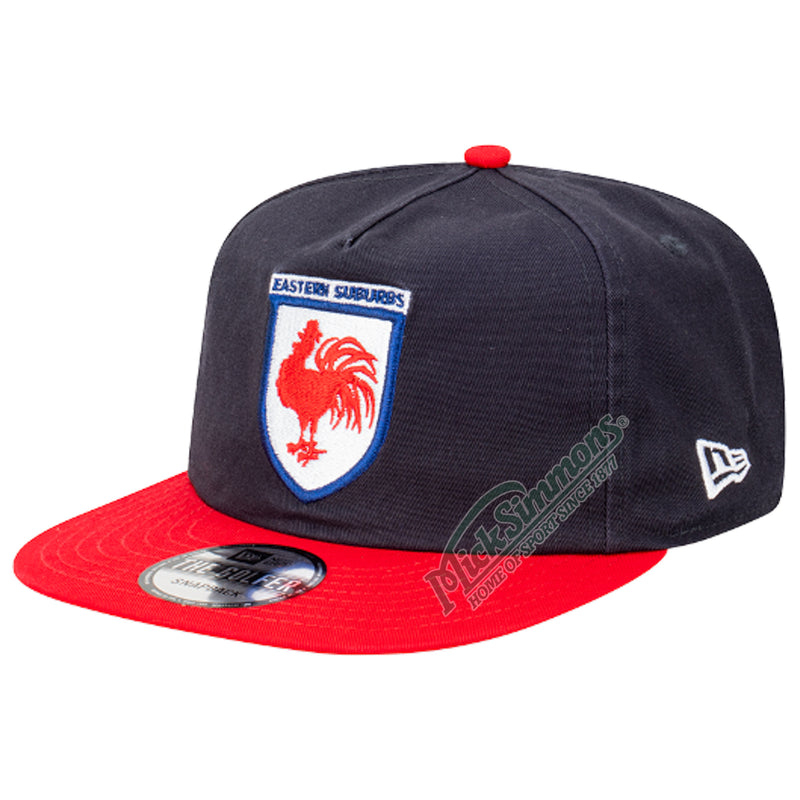 Sydney Roosters Official GOLFER Retro Flat Cap Snapback Heritage Classic NRL Rugby League By New Era - new
