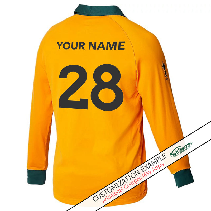 Wallabies Official RWC23 World Cup 2023 Men's Traditional Long Sleeve Jersey Rugby Union by Asics - new