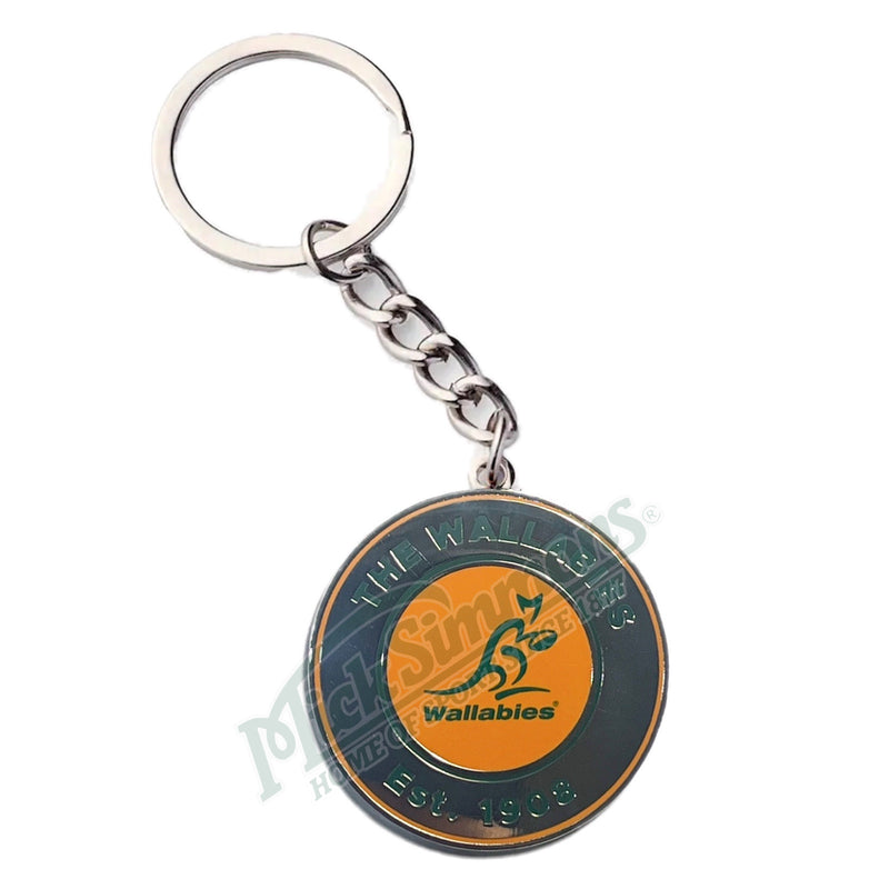 Wallabies Official Round Logo Keyring Rugby Union