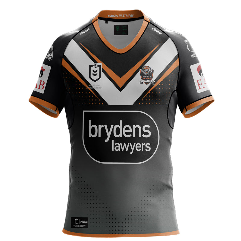 Wests Tigers 2024 Kid's Home Jersey NRL Rugby League by Steeden - new