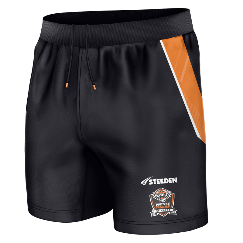 Wests Tigers 2024 Men's Gym Shorts NRL Rugby League by Steeden - new