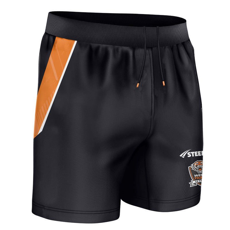 Wests Tigers 2024 Men's Gym Shorts NRL Rugby League by Steeden - new