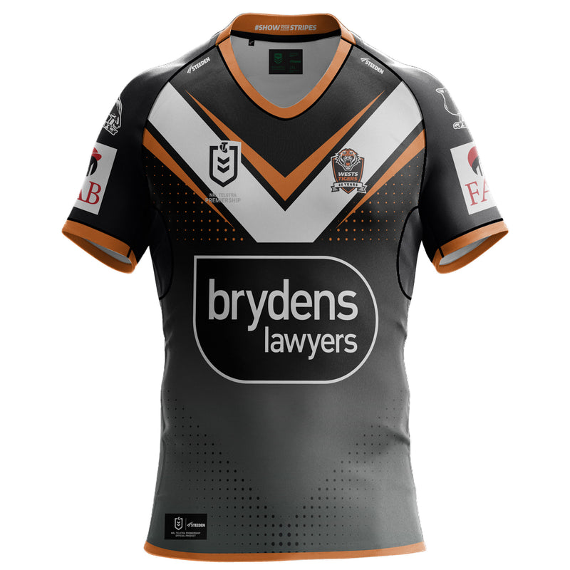 Wests Tigers 2024 Men's Home Jersey NRL Rugby League by Steeden - new