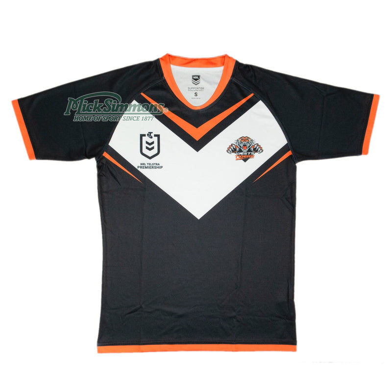 Wests Tigers Men's Home Supporter Jersey NRL Rugby League by Burley Sekem - new