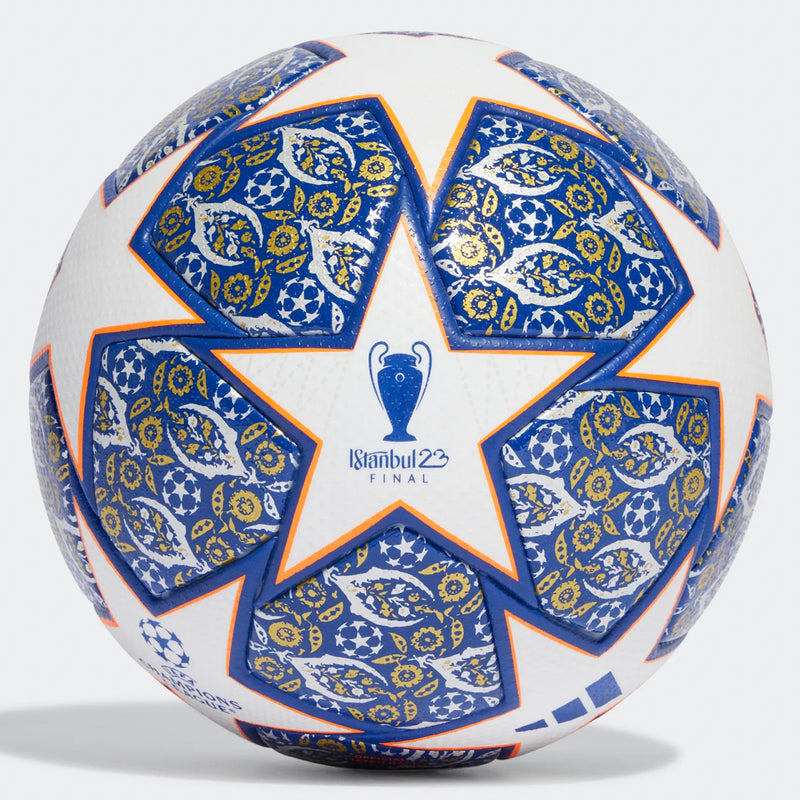 Adidas 2023 FIFA CHAMPIONS LEAGUE UCL Pro Ball Istanbul Football WHITE / ROYAL / ORANGE (Soccer Ball) - new