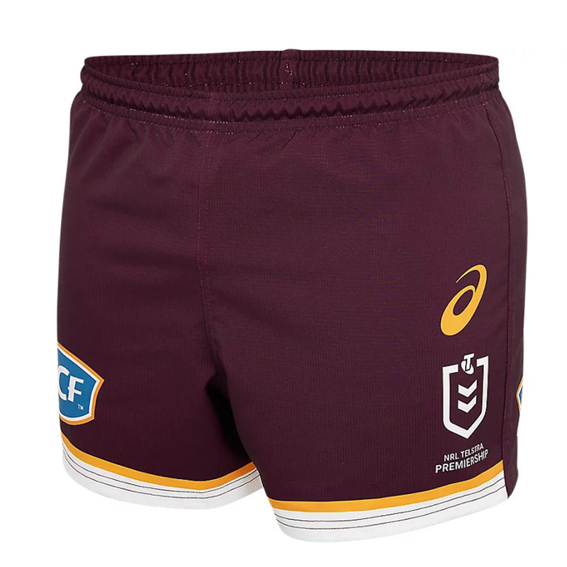 Brisbane Broncos 2023 Men's Replica Home Shorts NRL Rugby League by Asics - new