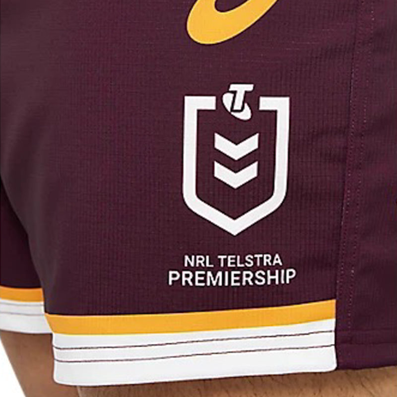 Brisbane Broncos 2023 Men's Replica Home Shorts NRL Rugby League by Asics - new