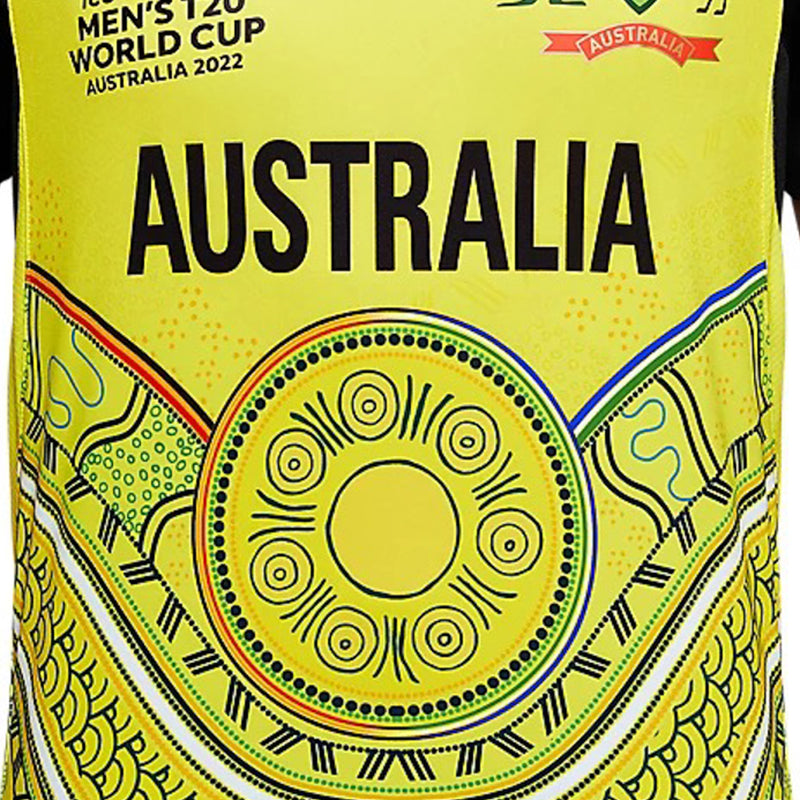 Cricket Australia 2022/23 WORLD CUP T20 Indigenous Replica Kids Shirt by Asics - new