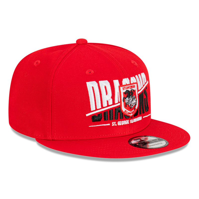 St George-Illawara Dragons 9FIFTY Sliced Official Team Colours Cap Snapback by New Era - new