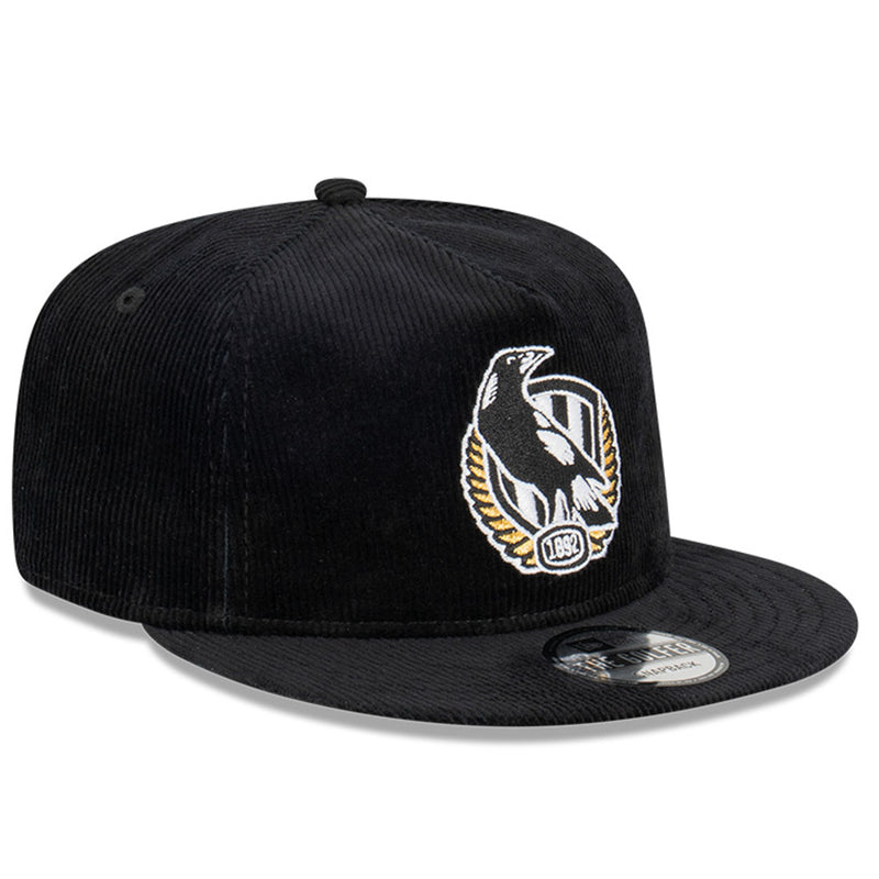 Collingwood Magpies Official Team Colours Corduroy The Golfer Snapback AFL by New Era - new