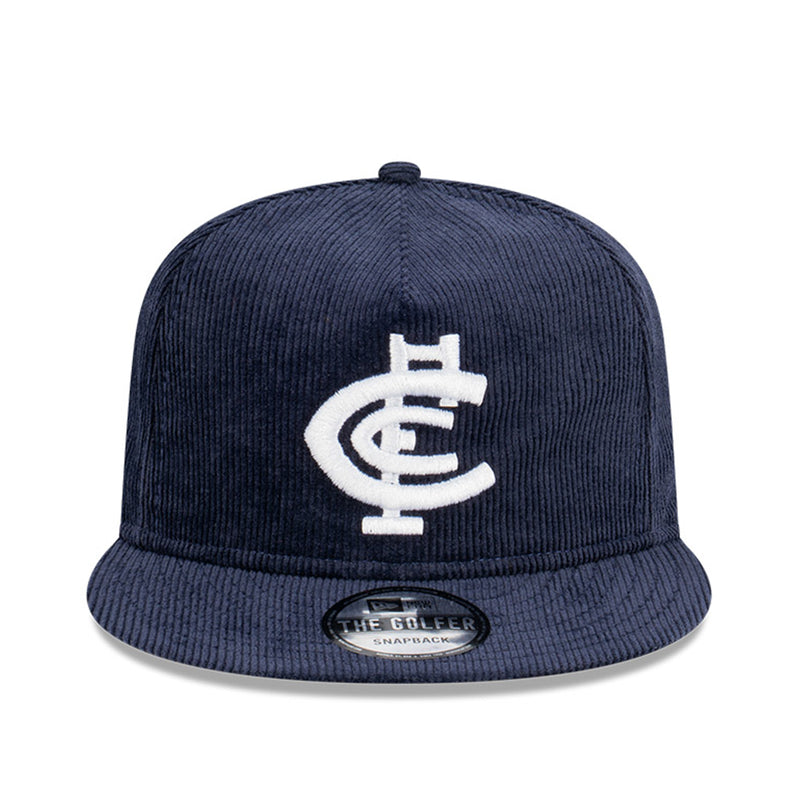 Carlton Blues Official Team Colours Corduroy The Golfer Snapback AFL by New Era - new