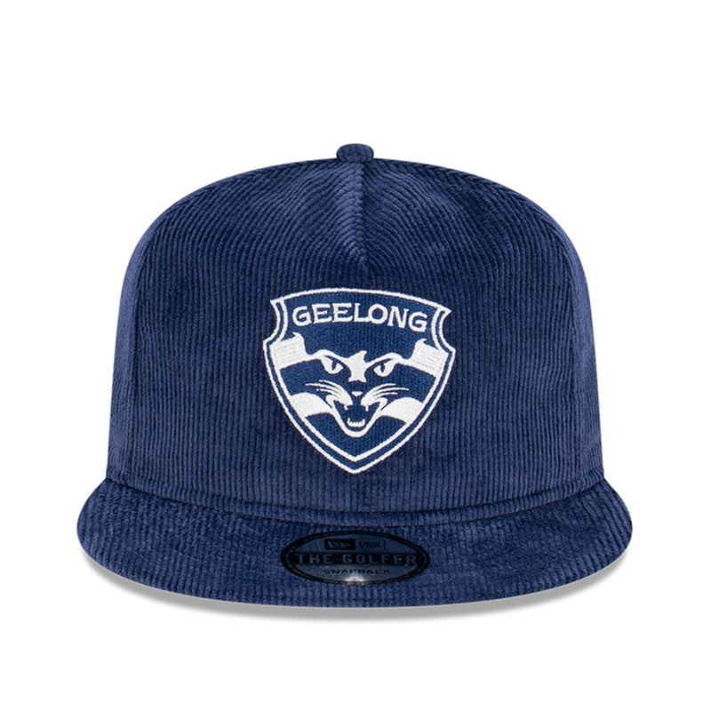 Geelong Cats Official Team Colours Corduroy The Golfer Snapback AFL by New Era - new