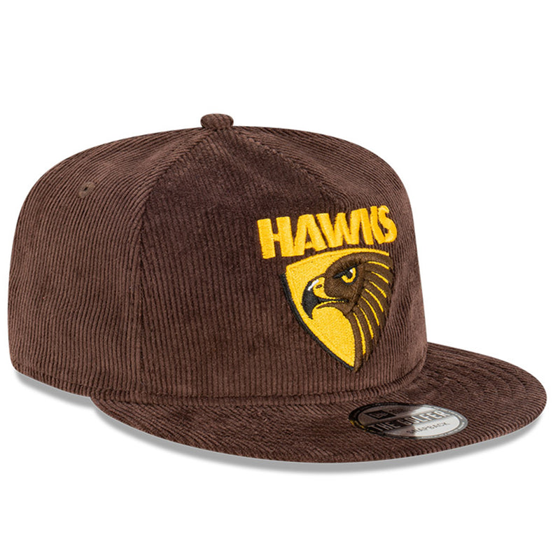 Hawthorn Hawks Official Team Colours Corduroy The Golfer Snapback AFL by New Era - new