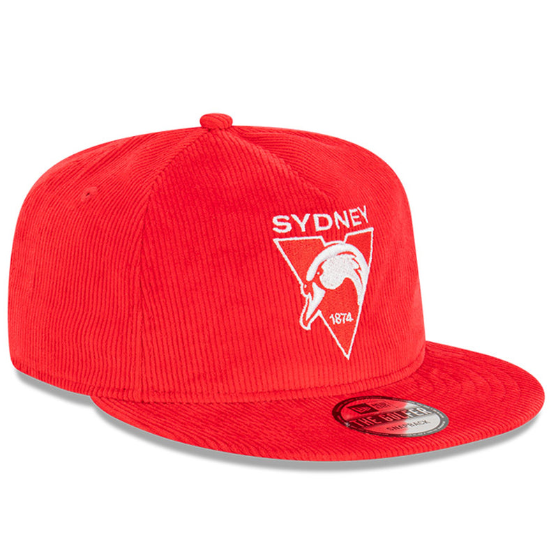 Sydney Swans Official Team Colours Corduroy The Golfer Snapback AFL by New Era - new