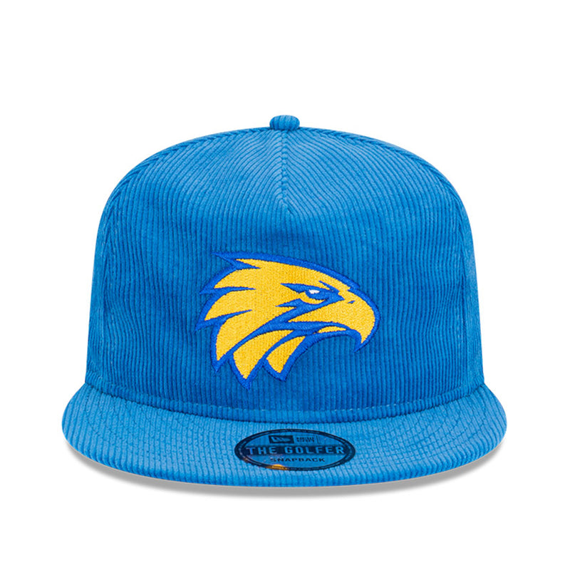 West Coast Eagles Official Team Colours Corduroy The Golfer Snapback AFL by New Era - new