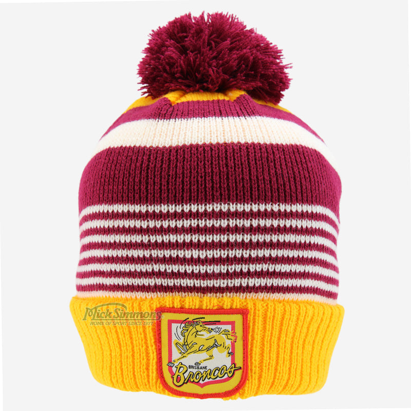 Brisbane Broncos NRL Heritage Retro Beanie Rugby League - new