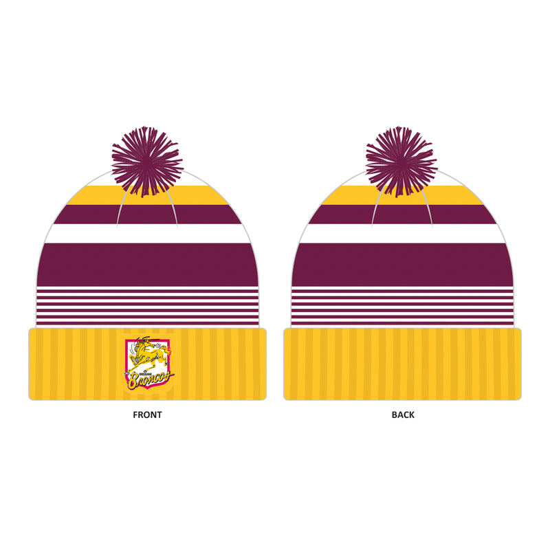 Brisbane Broncos NRL Heritage Retro Beanie Rugby League - new