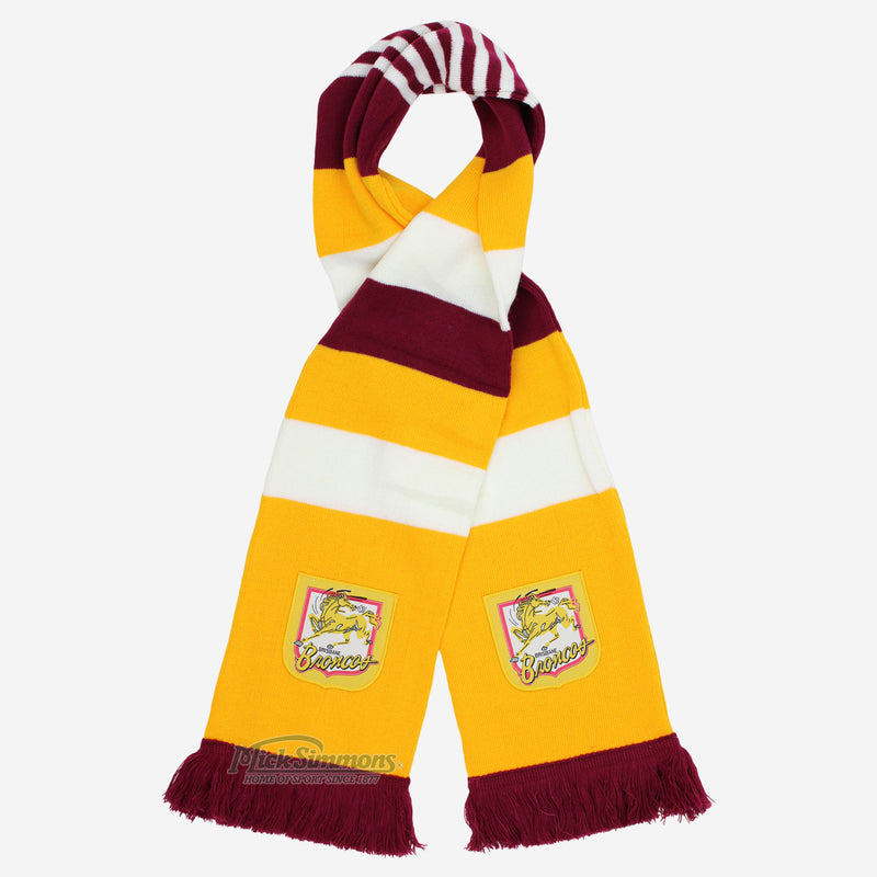 Brisbane Broncos NRL Heritage Retro Bar Scarf Rugby League - new