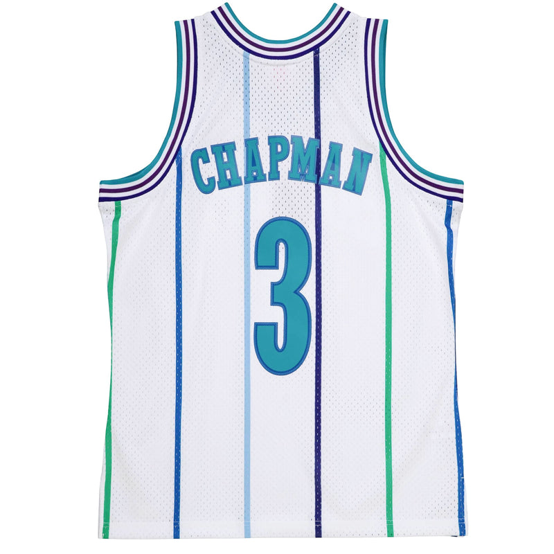 Charlotte Hornets Rex Chapman 1988-89 Hardwood Classics Swingman NBA Road Jersey by Mitchell & Ness - new