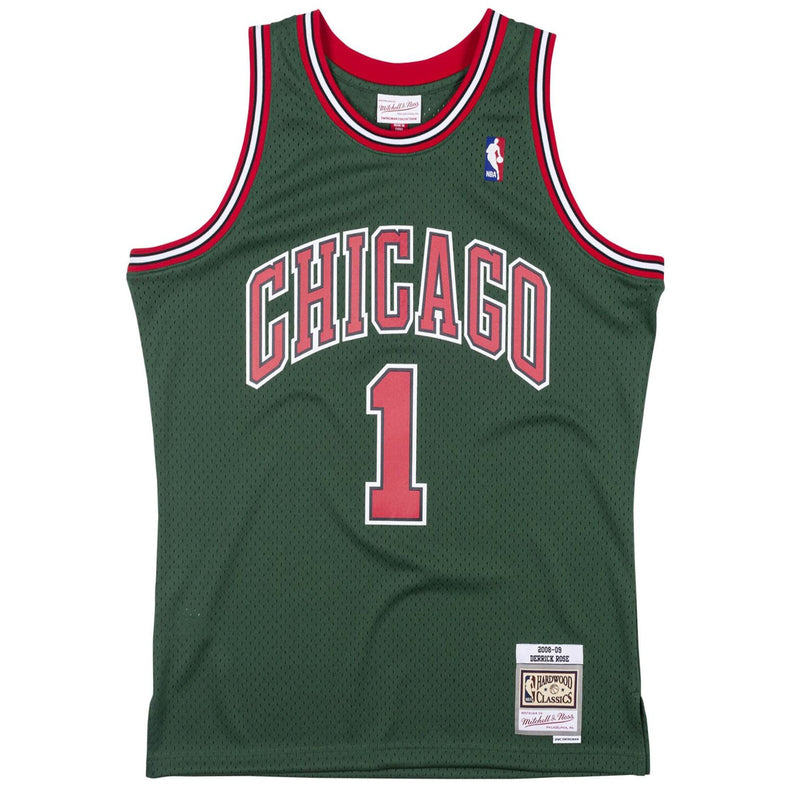 Chicago Bulls 1 Derrick Rose 2008-09 Hardwood Classics Swingman Alternate Jersey by Mitchell & Ness METAL - new