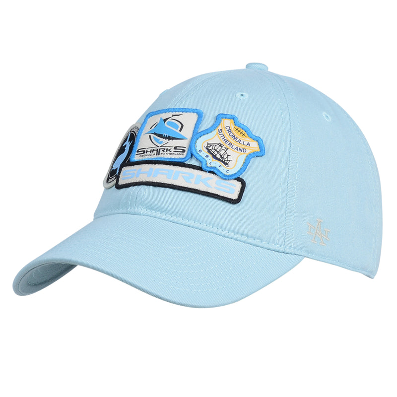 Cronulla Sutherland Retro Badge Ballpark Curved Cap Snapback NRL Rugby League by American Needle - new