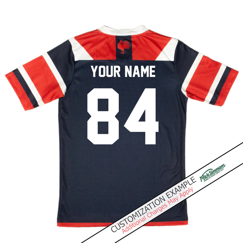 Sydney Roosters Men's Home Supporter Jersey NRL Rugby League by Burley Sekem - new