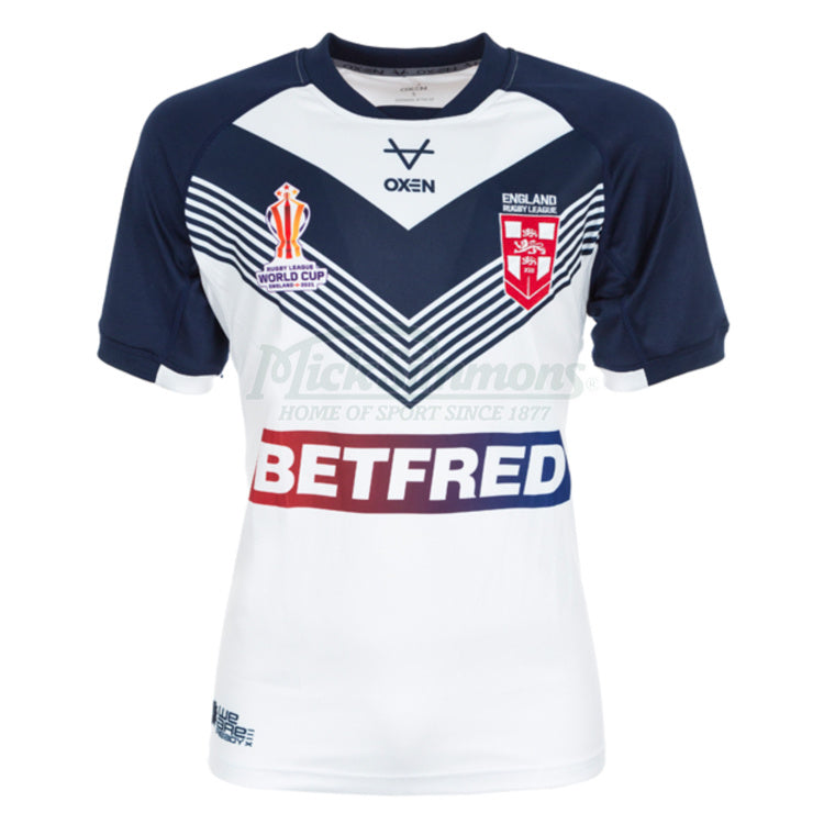 England World Cup 2022 Men's Replica Home Jersey Rugby League by Oxen Sports. - new