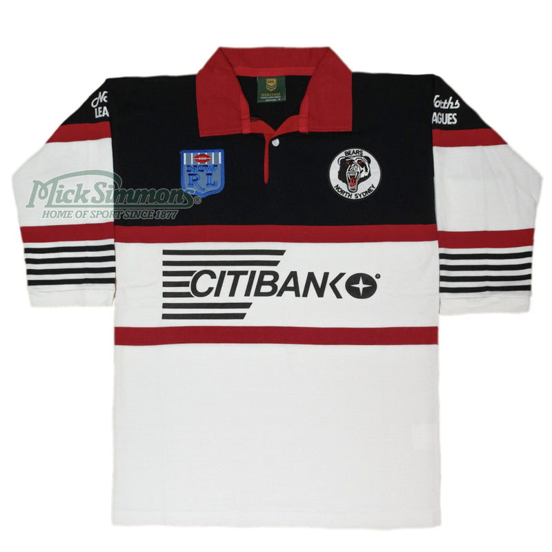 North Sydney Bears 1992 NRL Vintage Retro Heritage Rugby League Jersey Guernsey - new