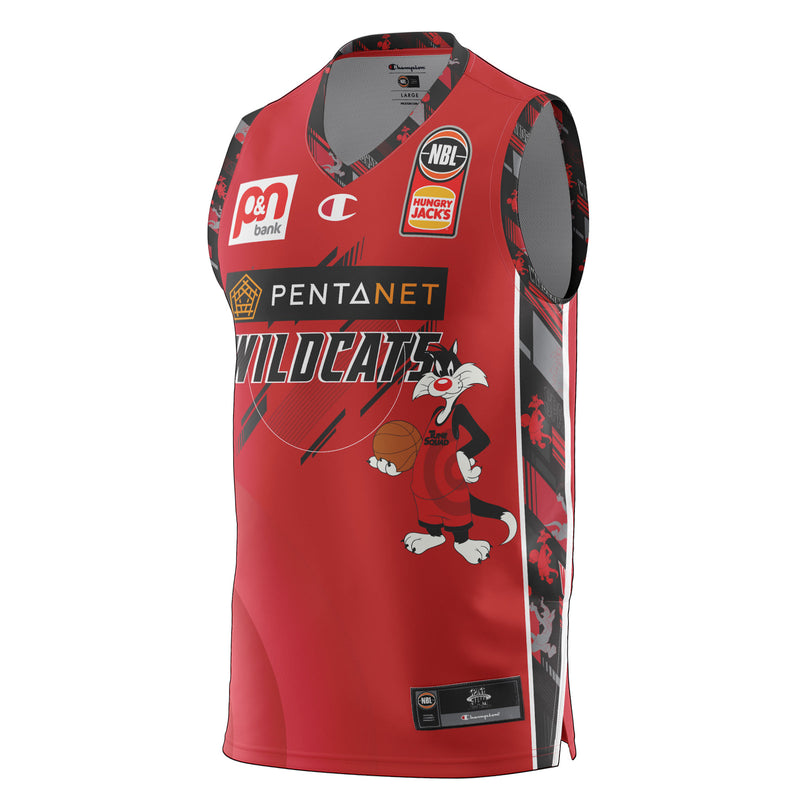 Perth Wildcats 2021/22 Youth Kids Space Jam Authentic Jersey NBL Basketball by Champion - new