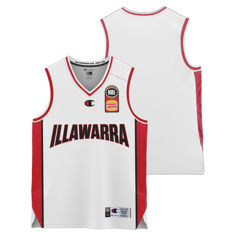 Illawarra Hawks 2021/22 Authentic Kids V Neck Away Jersey NBL Basketball by Champion - new