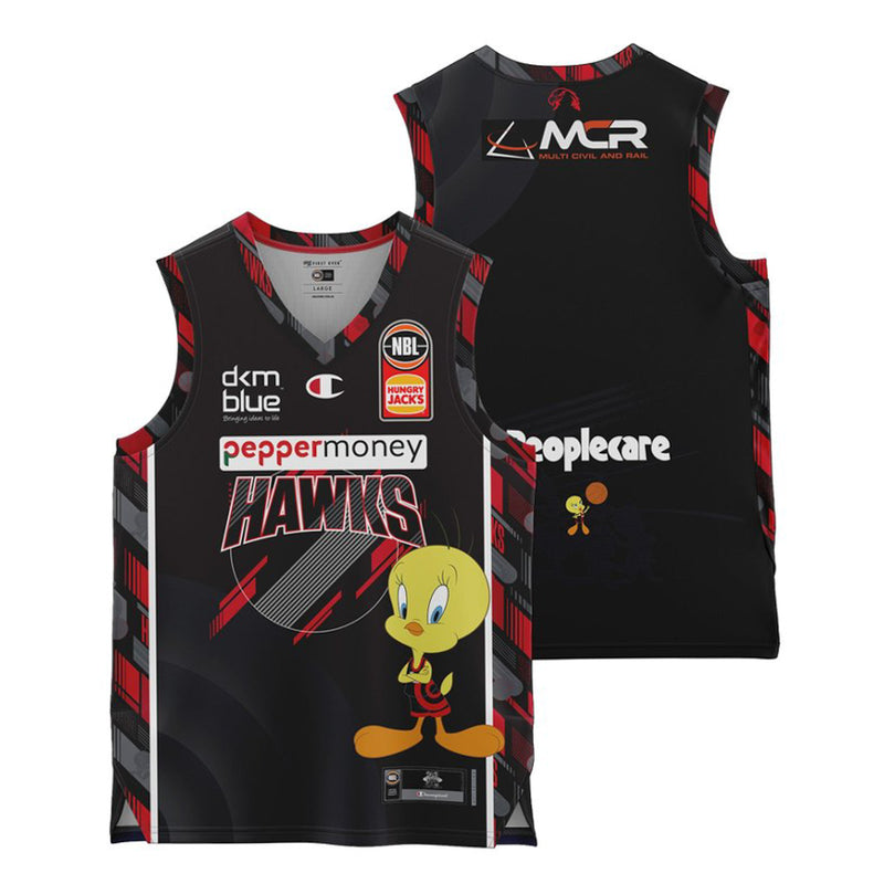 Illawarra Hawks 2021/22 Youth Kids Space Jam Authentic Jersey NBL Basketball by Champion - new
