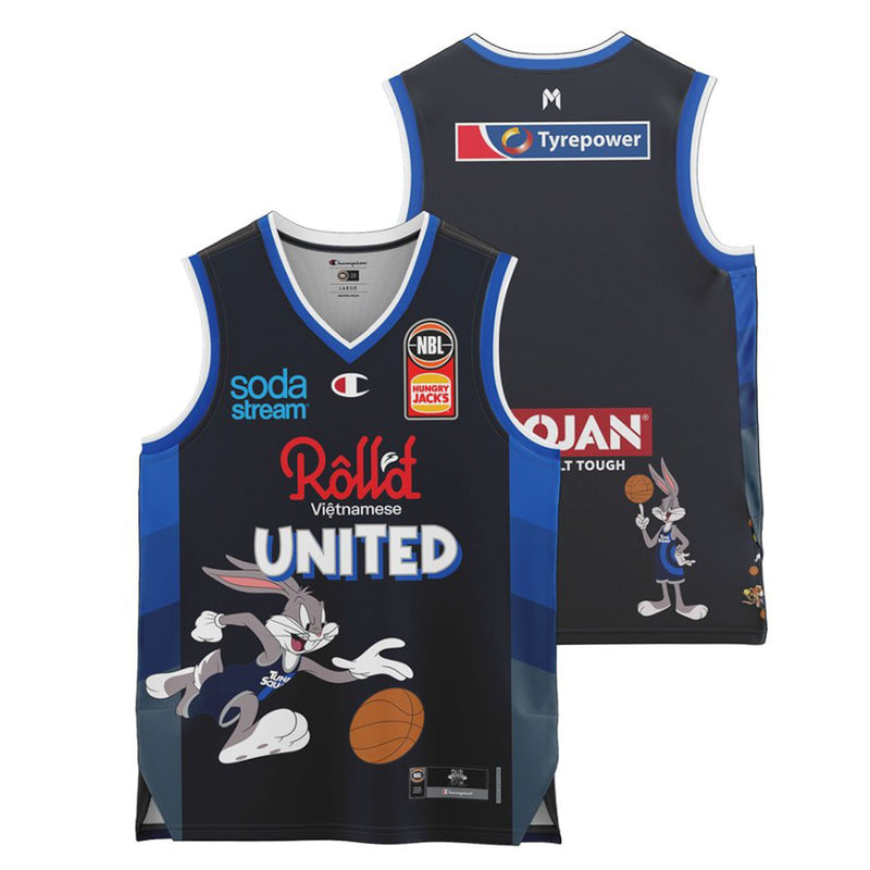 Melbourne United 2021/22 Youth Kids Space Jam Authentic Jersey NBL Basketball by Champion - new