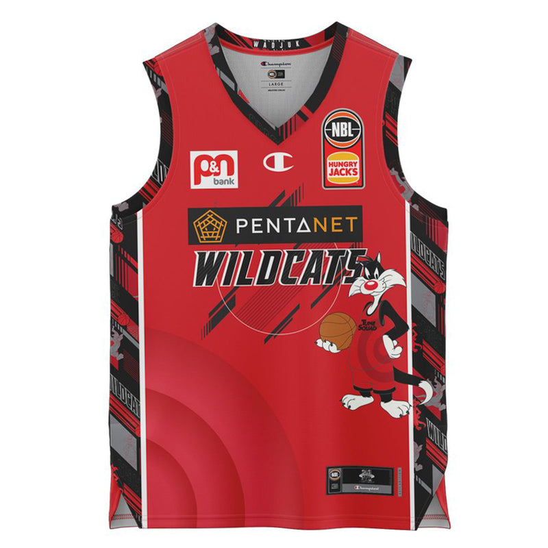 Perth Wildcats 2021/22 Youth Kids Space Jam Authentic Jersey NBL Basketball by Champion - new