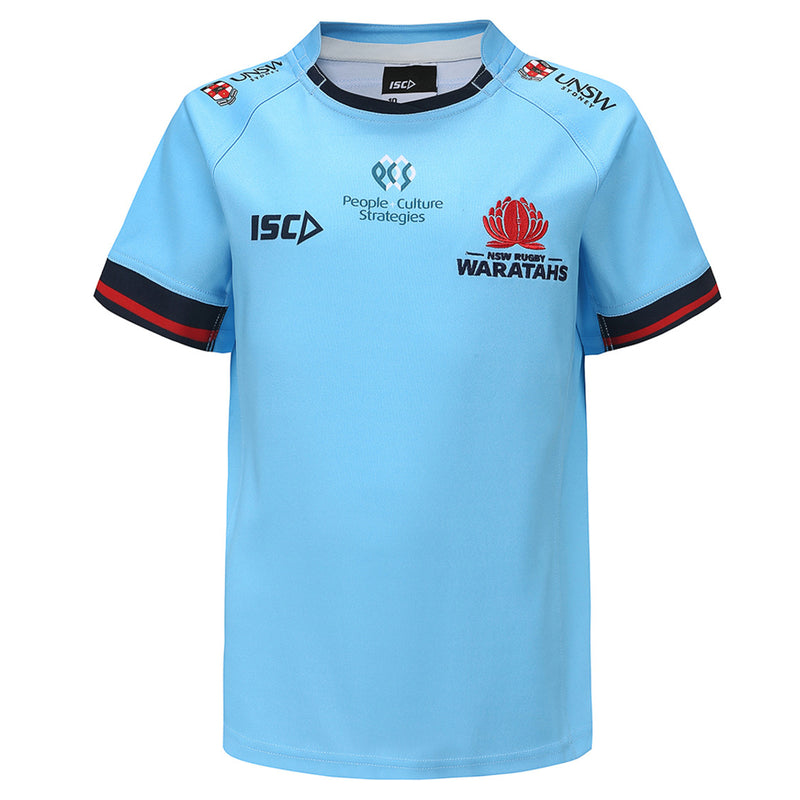 NSW Waratahs 2023 Kid's Jersey Home Rugby Union by ISC - new