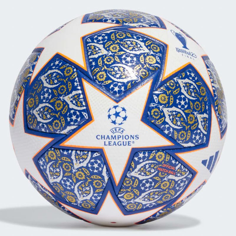Adidas 2023 FIFA CHAMPIONS LEAGUE UCL Pro Ball Istanbul Football WHITE / ROYAL / ORANGE (Soccer Ball) - new