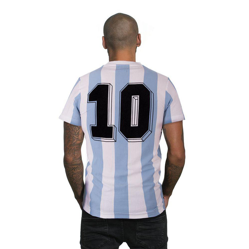 Argentina 1982 V-Neck T-Shirt by COPA Football-Mick Simmons Sport