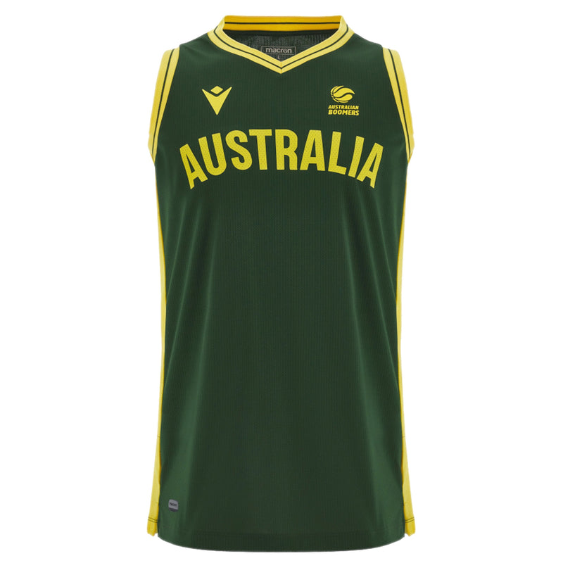 Australian Boomers Mens National Home Green Jersey - BLANK by Macron - new