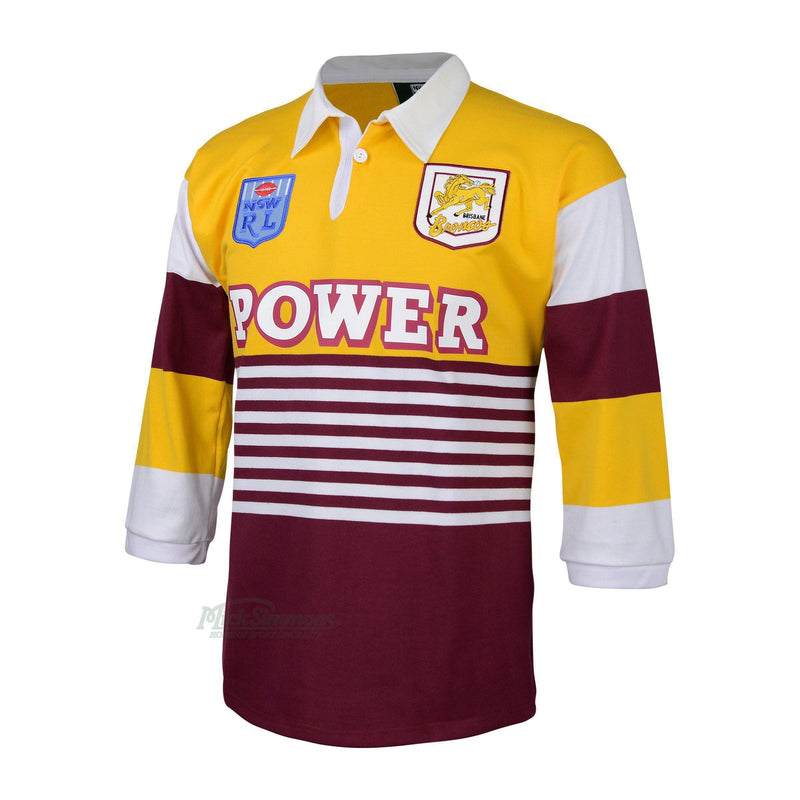 Brisbane Broncos 1988 NRL Vintage Retro Heritage Rugby League Jersey Guernsey - Mick Simmons Sport