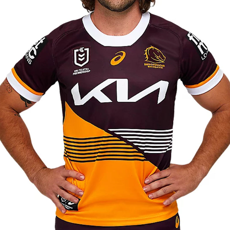 Brisbane Broncos 2023 Men's Home Jersey NRL Rugby League by Asics - new