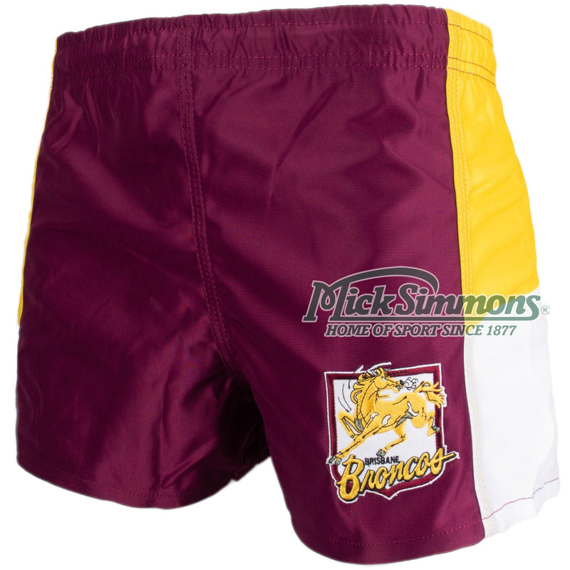 Brisbane Broncos NRL Retro Supporter Rugby League Footy Mens Shorts - new